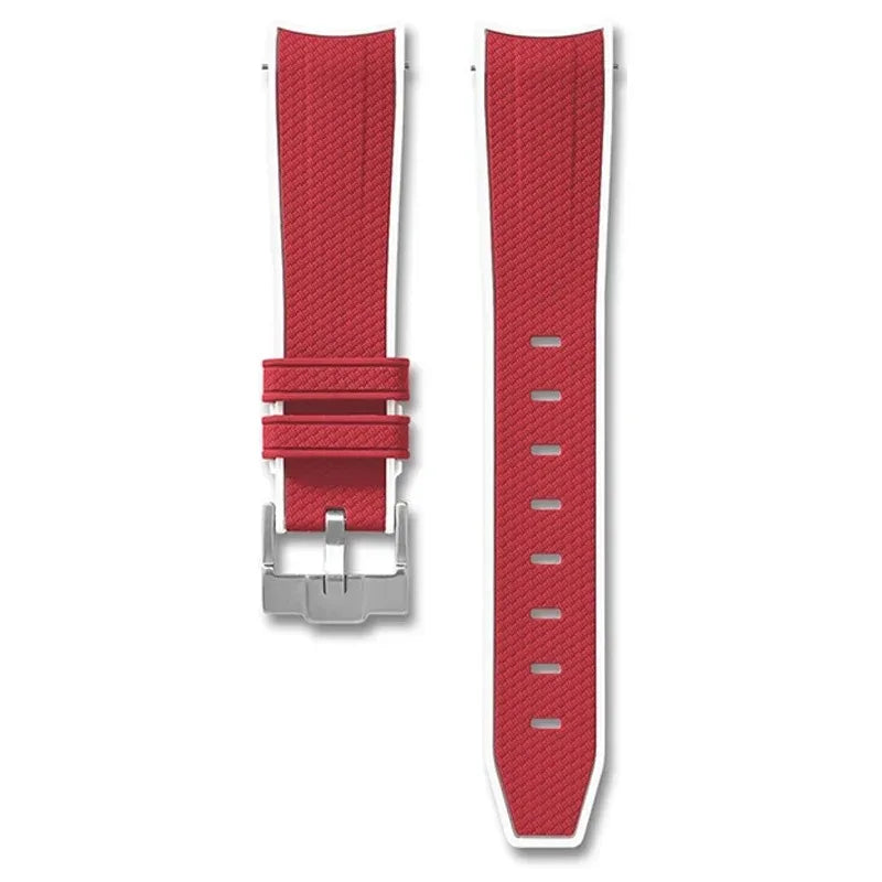 Curved End Strap for Omega X Swatch Joint MoonSwatch Planet 20mm Silicone Quick Release Watch Band Bracelet for Speedmaster