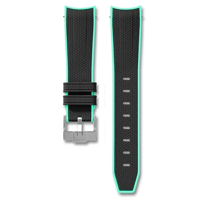 Curved End Strap for Omega X Swatch Joint MoonSwatch Planet 20mm Silicone Quick Release Watch Band Bracelet for Speedmaster