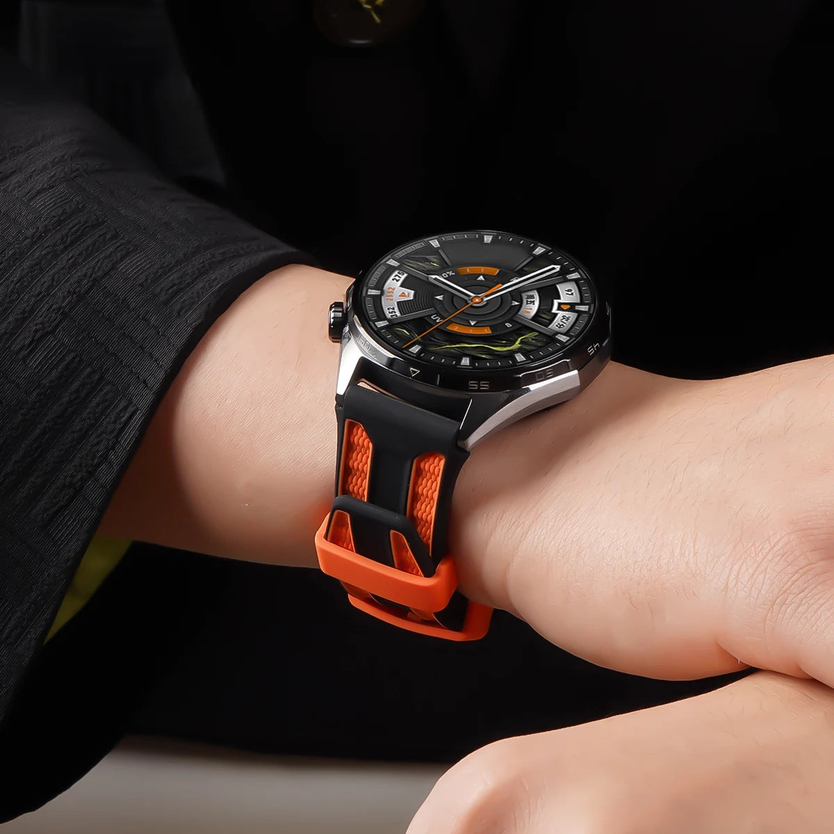 Universal 22mm Silicone Two-color Strap For HUAWEI Watch Ultimate 2/GT 6 Pro Band For WATCH 5 4/GT 5 4 46mm Bracelet Watchband