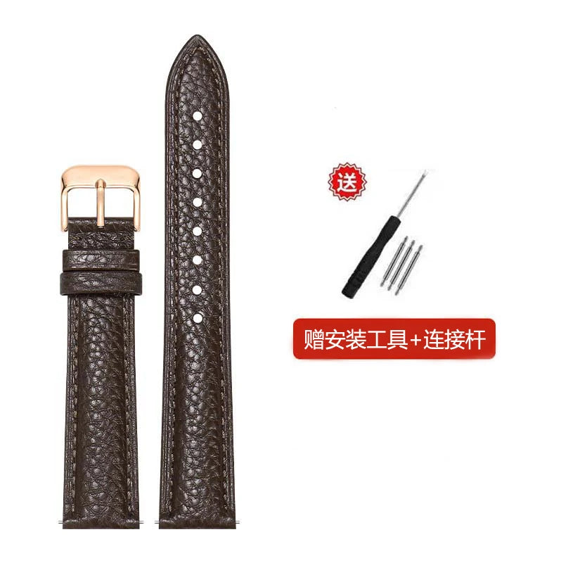 2025 genuine Leather watch strap  Accessories  wristband 10mm 12mm 14mm 16mm 18mm 20mm 22mm Genuine Leather   Strap with Tool