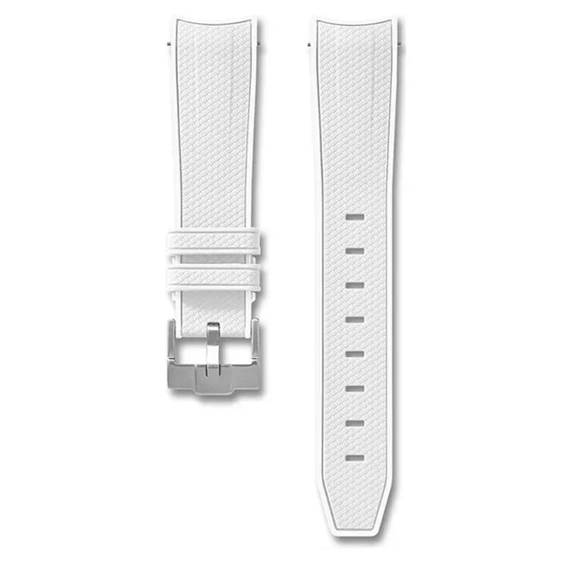 Curved End Strap for Omega X Swatch Joint MoonSwatch Planet 20mm Silicone Quick Release Watch Band Bracelet for Speedmaster