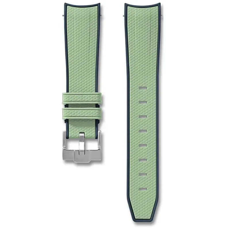 Curved End Strap for Omega X Swatch Joint MoonSwatch Planet 20mm Silicone Quick Release Watch Band Bracelet for Speedmaster