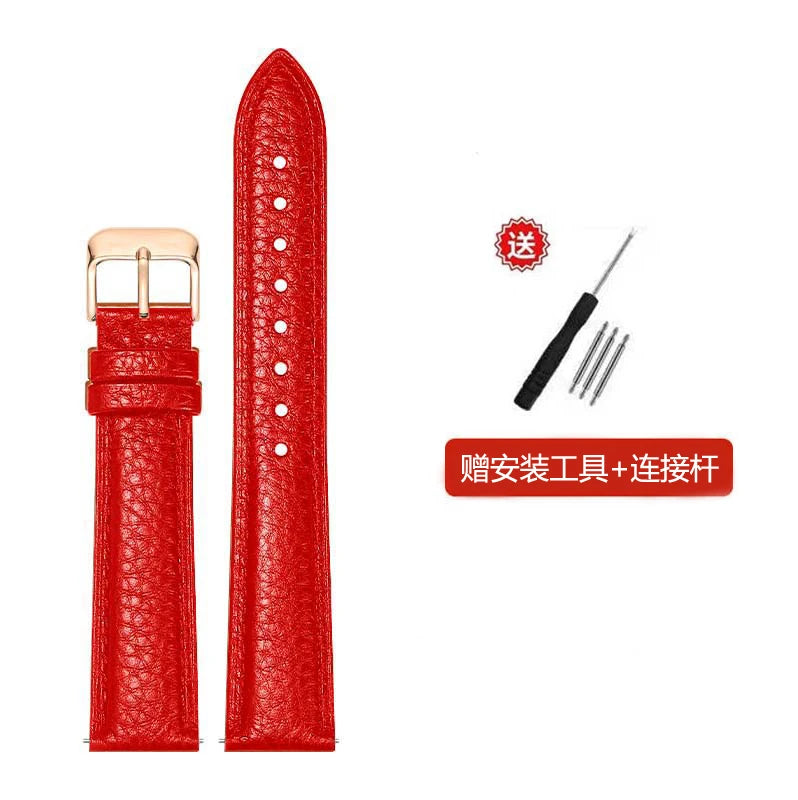2025 genuine Leather watch strap  Accessories  wristband 10mm 12mm 14mm 16mm 18mm 20mm 22mm Genuine Leather   Strap with Tool