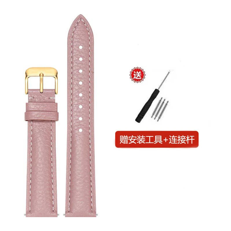 2025 genuine Leather watch strap  Accessories  wristband 10mm 12mm 14mm 16mm 18mm 20mm 22mm Genuine Leather   Strap with Tool