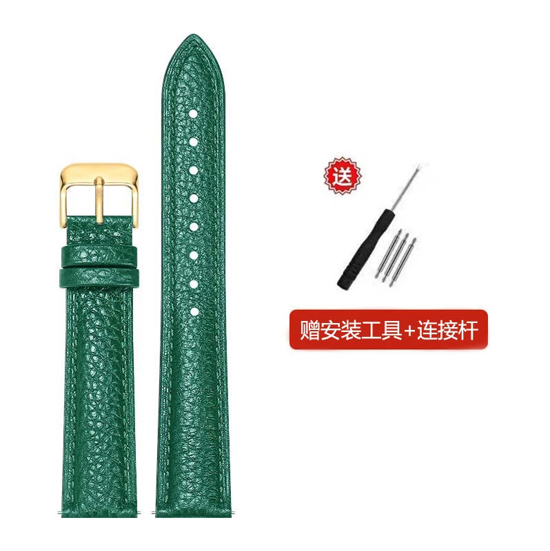 2025 genuine Leather watch strap  Accessories  wristband 10mm 12mm 14mm 16mm 18mm 20mm 22mm Genuine Leather   Strap with Tool