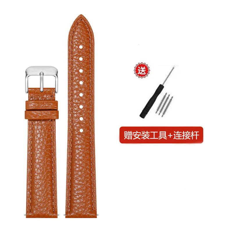 2025 genuine Leather watch strap  Accessories  wristband 10mm 12mm 14mm 16mm 18mm 20mm 22mm Genuine Leather   Strap with Tool