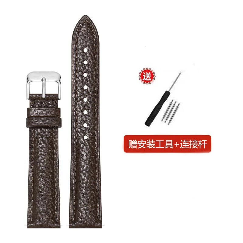2025 genuine Leather watch strap  Accessories  wristband 10mm 12mm 14mm 16mm 18mm 20mm 22mm Genuine Leather   Strap with Tool