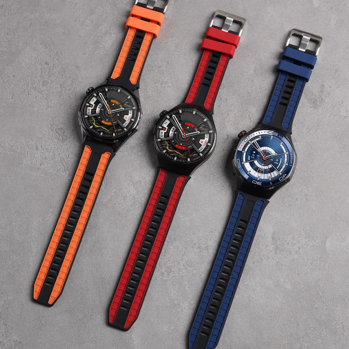 Universal 22mm Silicone Two-color Strap For HUAWEI Watch Ultimate 2/GT 6 Pro Band For WATCH 5 4/GT 5 4 46mm Bracelet Watchband