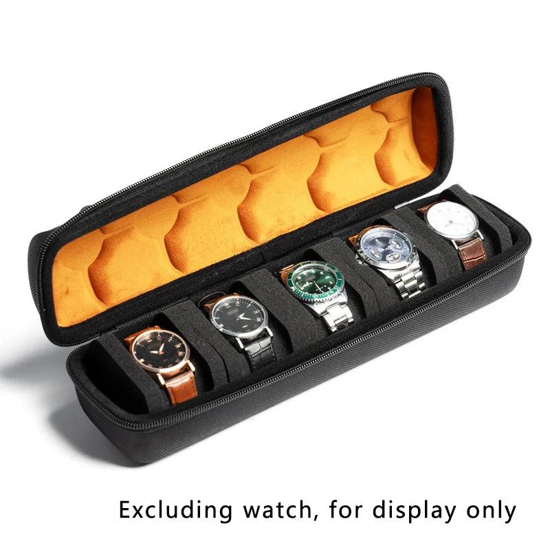 Watch Box Organizer for Men,Watch Travel Case Portable Storage Watch Display Holder for Wristwatches with anti-Move Watch Pillow